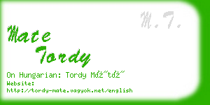 mate tordy business card